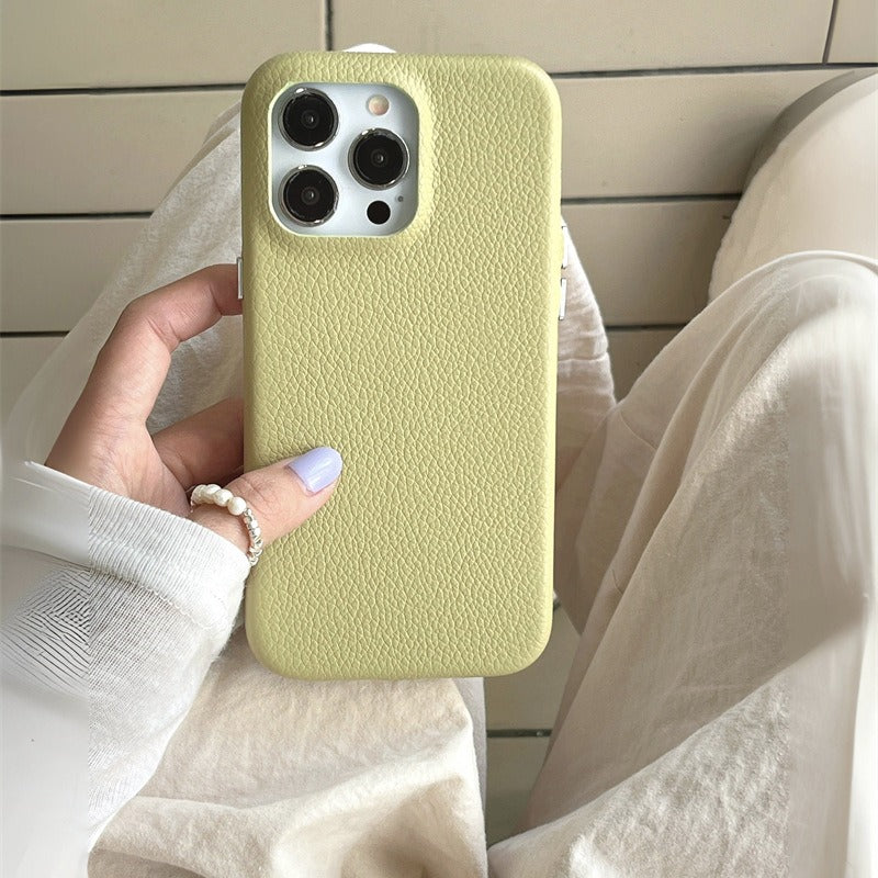 Olive Dusk Premium Leather iPhone Case