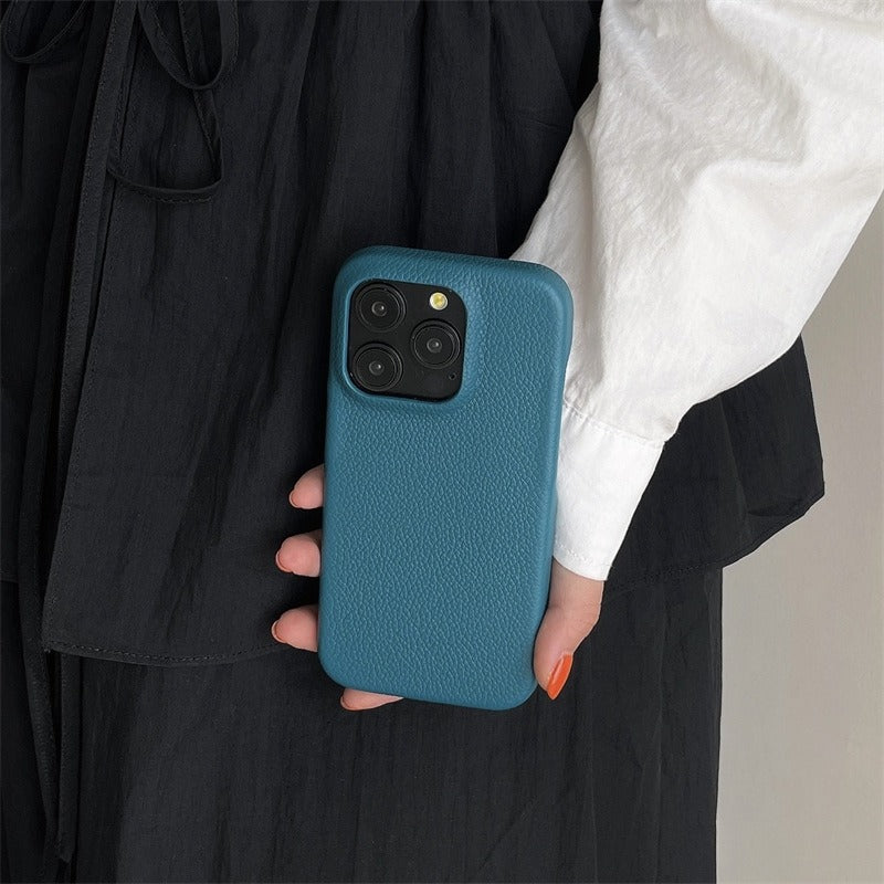 Royal Grained Premium Leather Texture iPhone Case