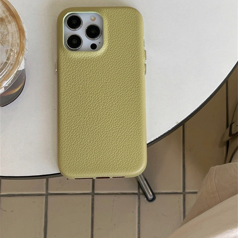 Olive Dusk Premium Leather iPhone Case