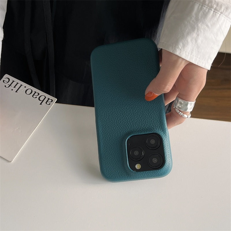 Royal Grained Premium Leather Texture iPhone Case