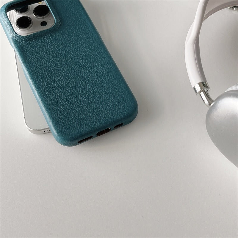 Royal Grained Premium Leather Texture iPhone Case
