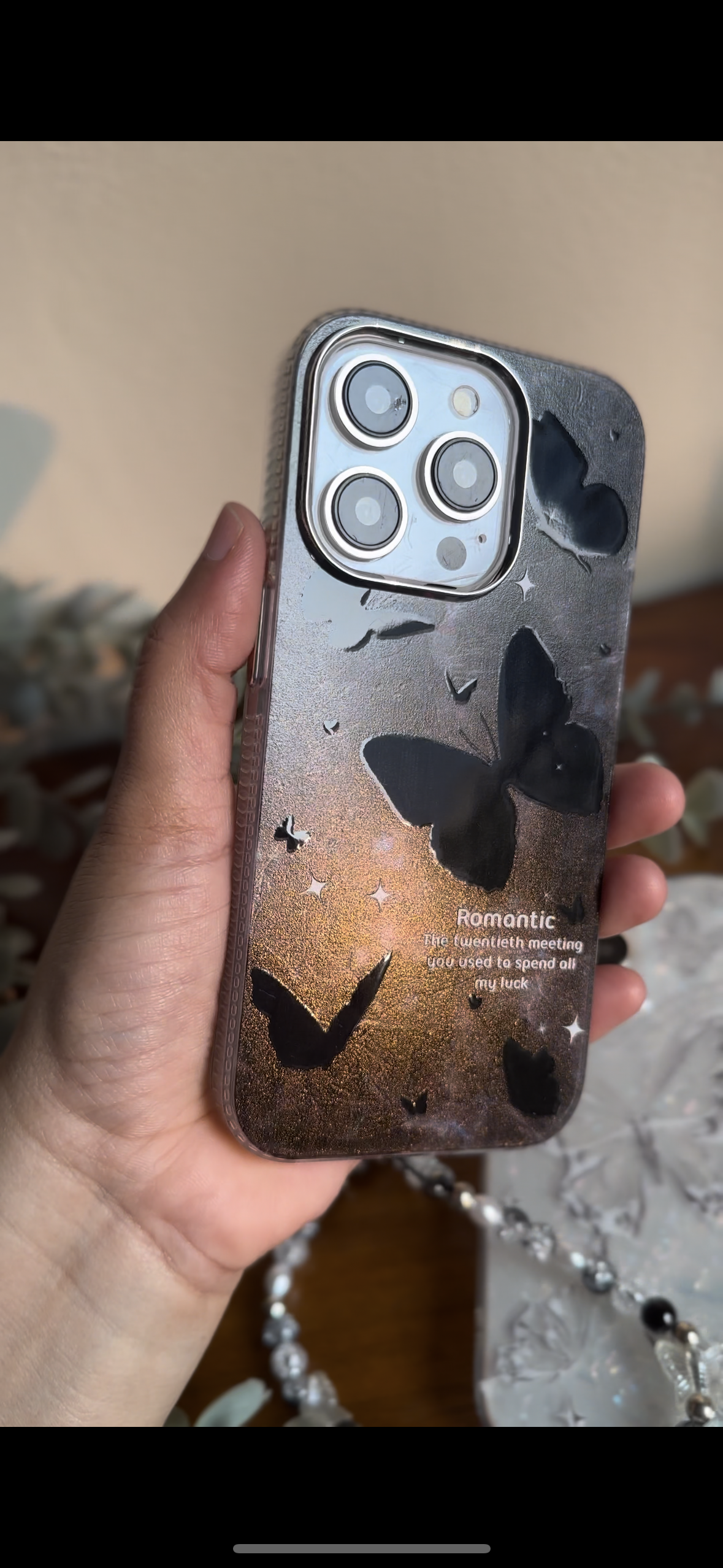 Butterfly Bliss iPhone Case with Charm