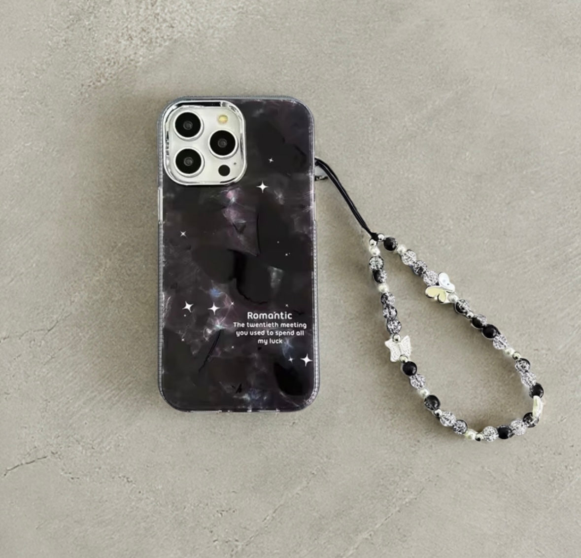 Butterfly Bliss iPhone Case with Charm