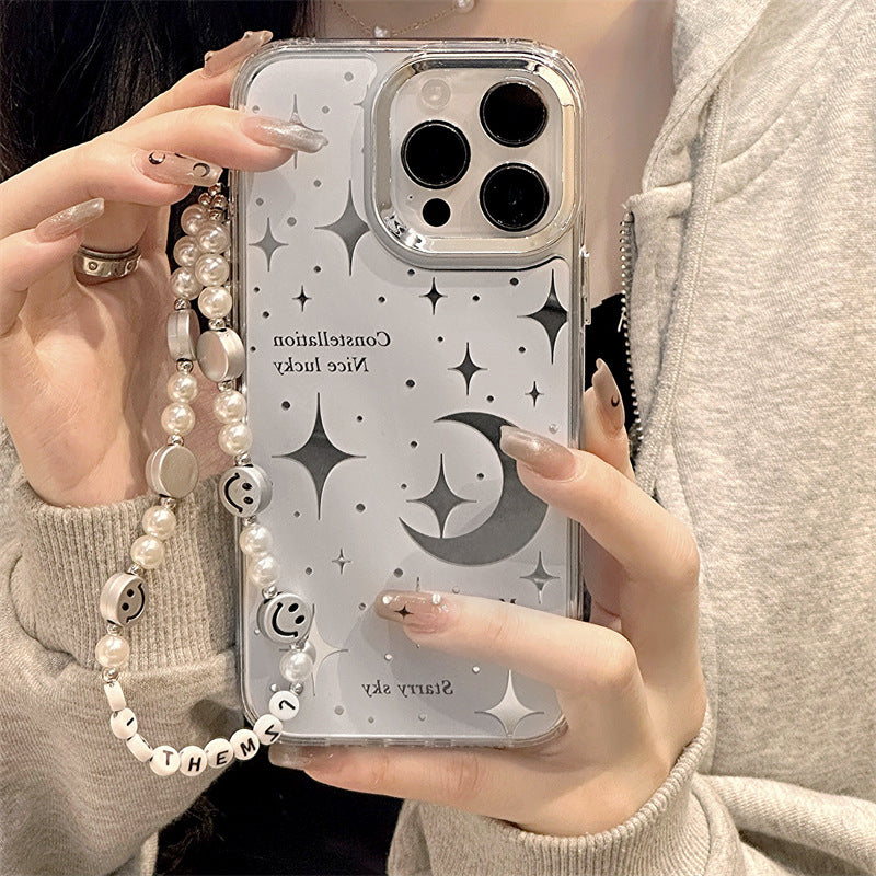 Moons and Stars Reflective Camera Bumper iPhone Case with Charm