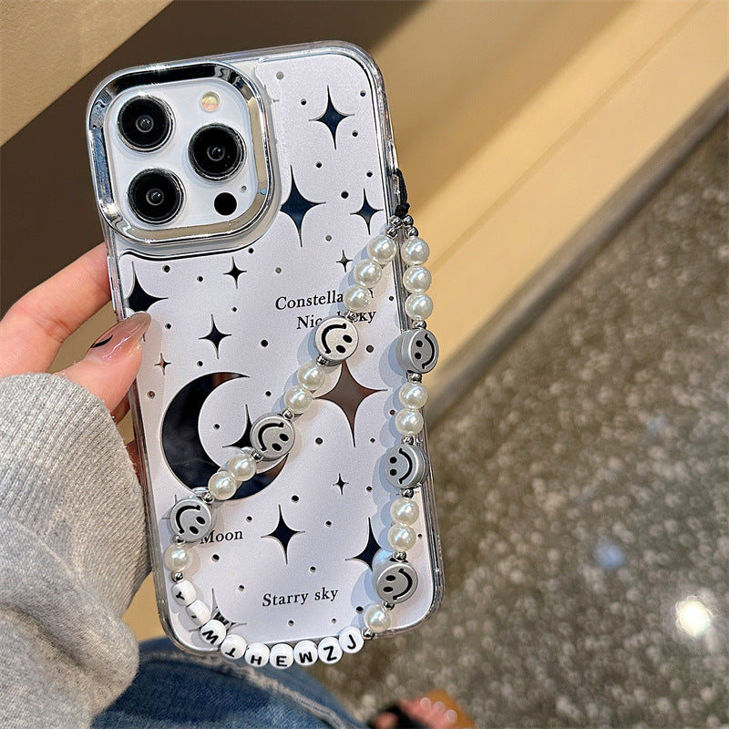 Moons and Stars Reflective Camera Bumper iPhone Case with Charm