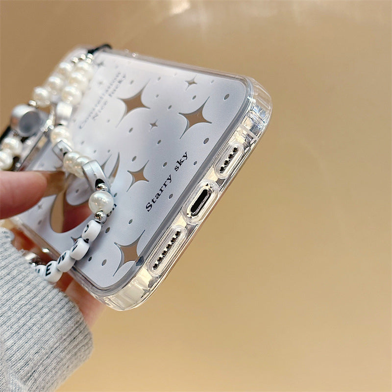 Moons and Stars Reflective Camera Bumper iPhone Case with Charm