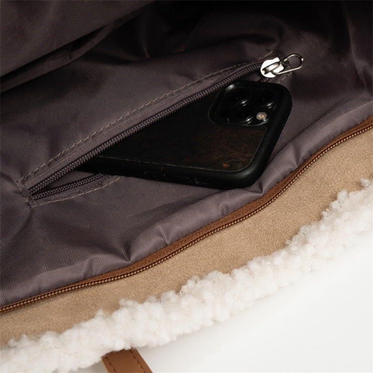 Urban Shearling Tote Bag