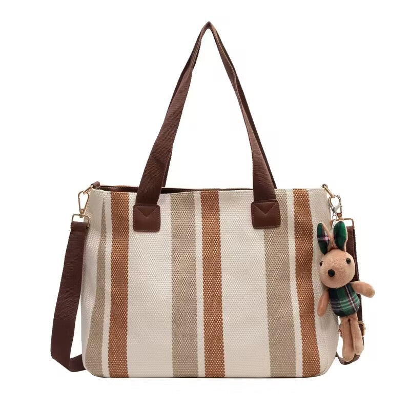 StripeStitch Everyday Tote Bag