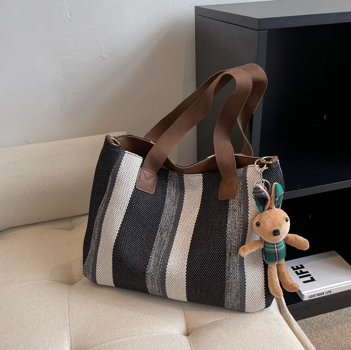 StripeStitch Everyday Tote Bag