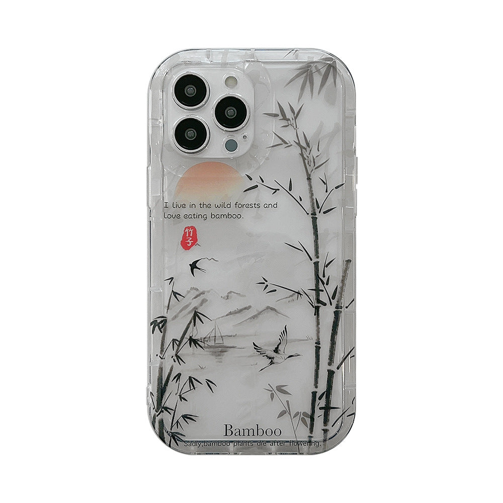 Scenic Bamboo Shockproof Camera Cut Out iPhone Case