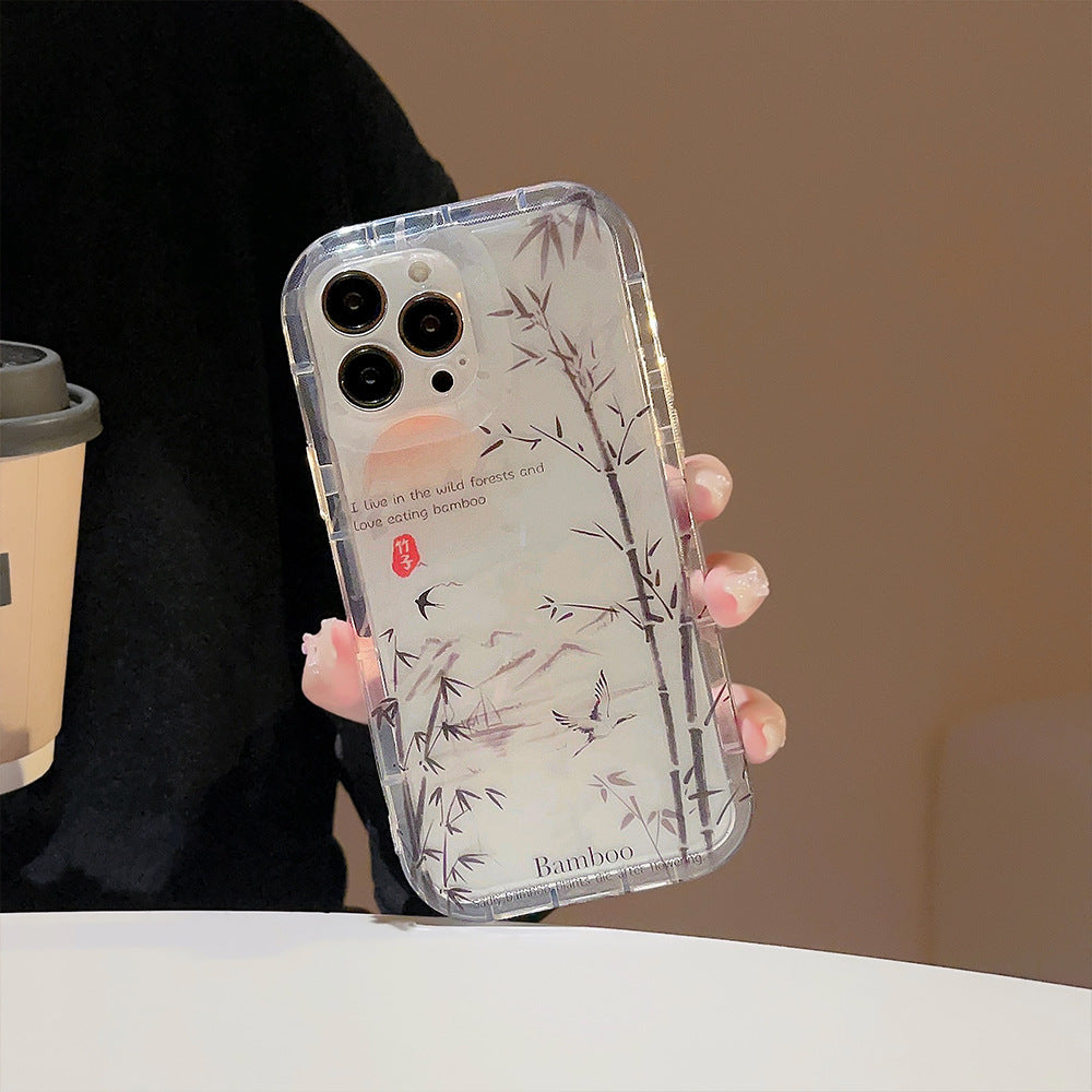 Scenic Bamboo Shockproof Camera Cut Out iPhone Case