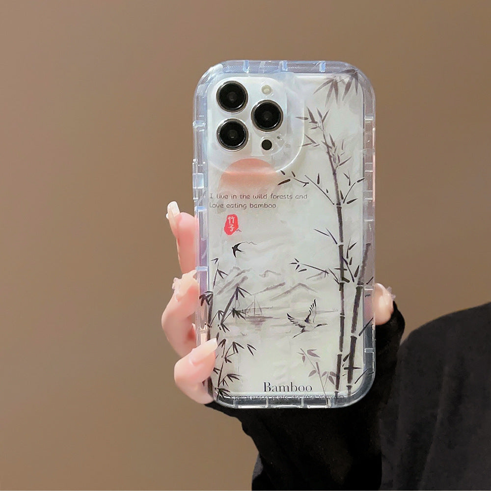Scenic Bamboo Shockproof Camera Cut Out iPhone Case