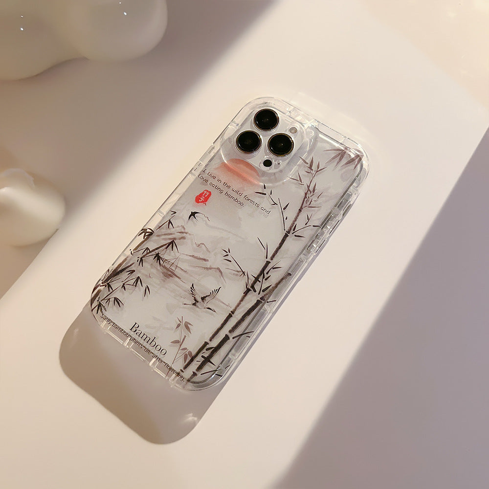 Scenic Bamboo Shockproof Camera Cut Out iPhone Case