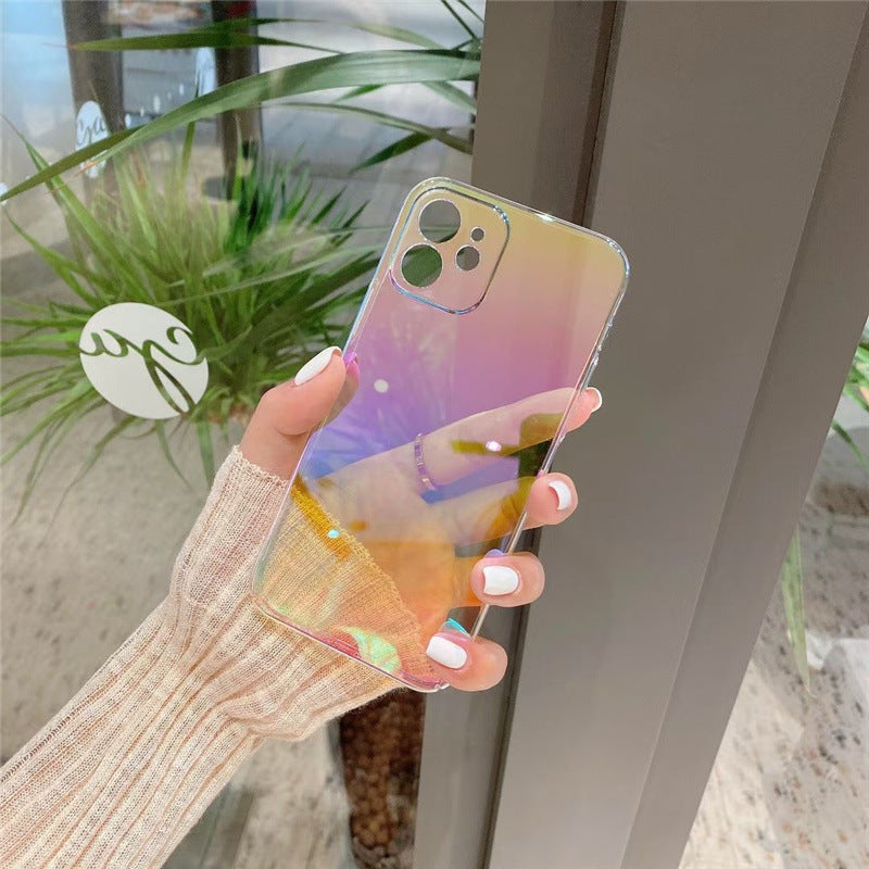 Holographic Rainbow Camera Cut out iPhone Case
