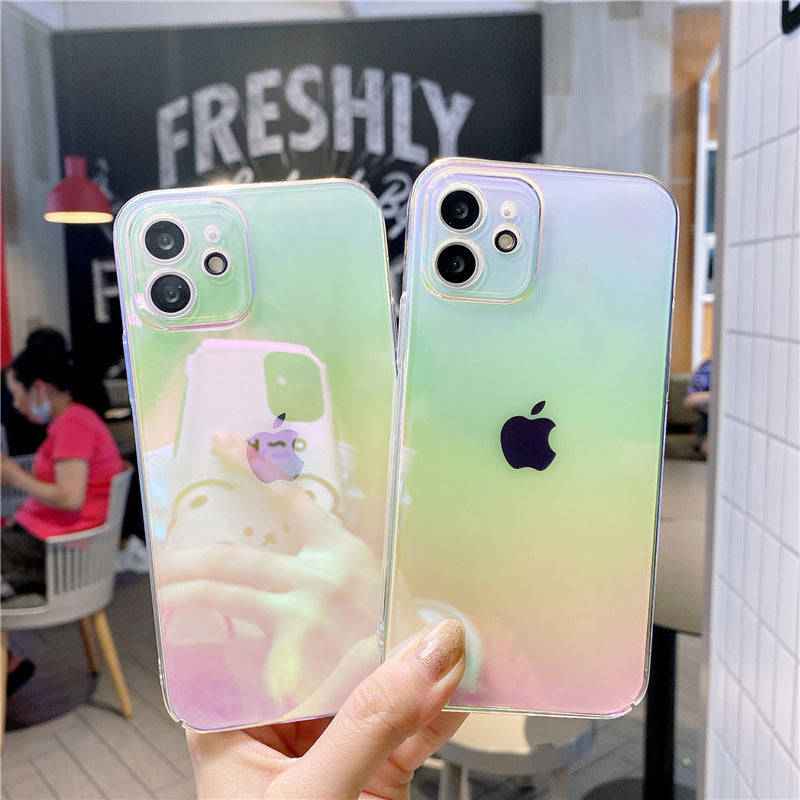 Holographic Rainbow Camera Cut out iPhone Case