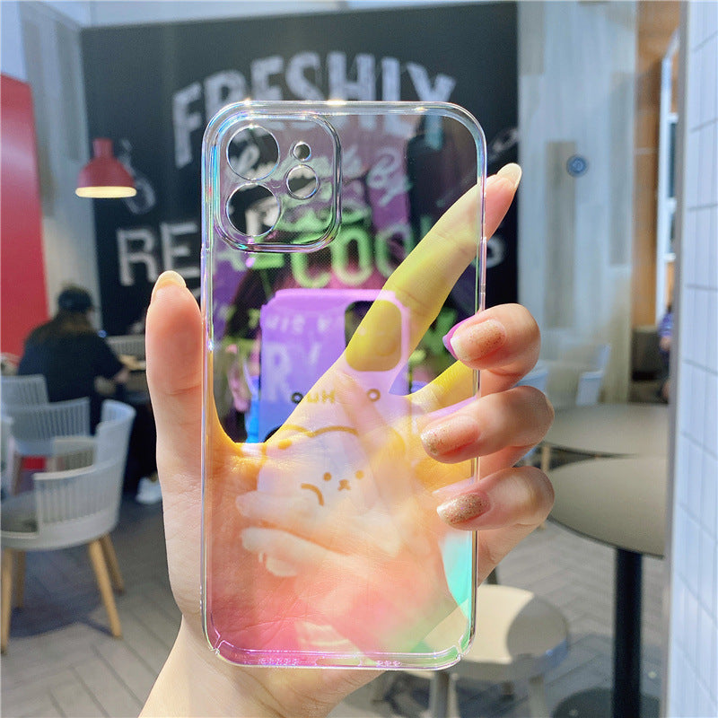Holographic Rainbow Camera Cut out iPhone Case