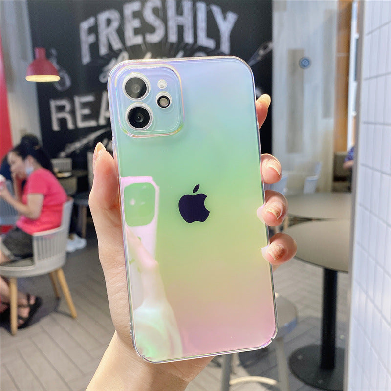 Holographic Rainbow Camera Cut out iPhone Case