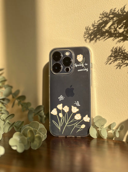 Artsy Tulip Camera Cut Out iPhone Case