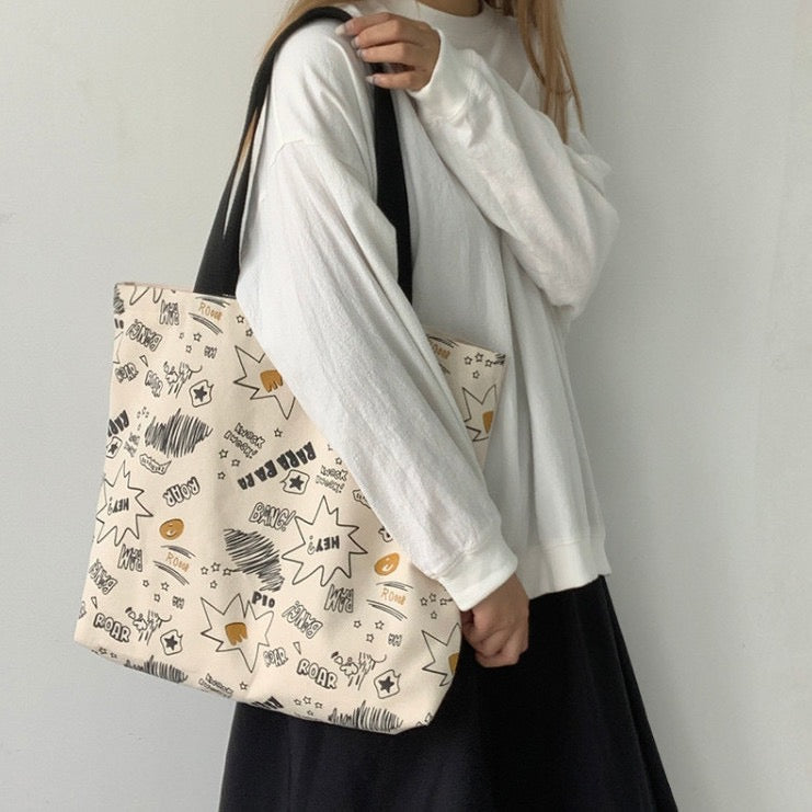 Bear & Scribbles Tote Bag