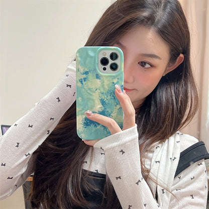 Icy Tranquil iPhone Case- blue pink