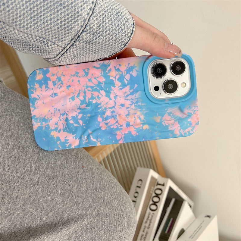 Icy Tranquil iPhone Case- blue pink