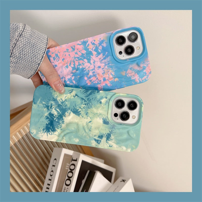 Icy Tranquil iPhone Case- blue pink