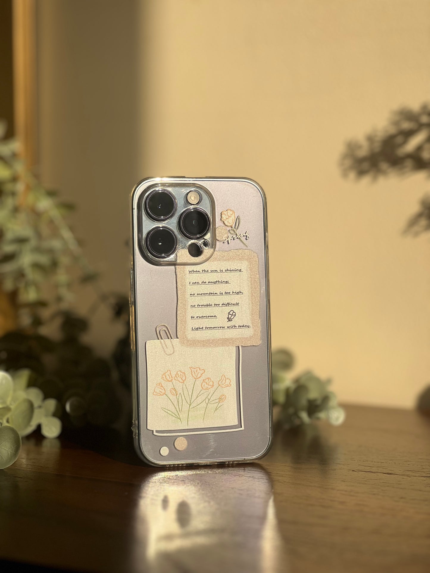 Artsy Tulip Camera Cut Out iPhone Case