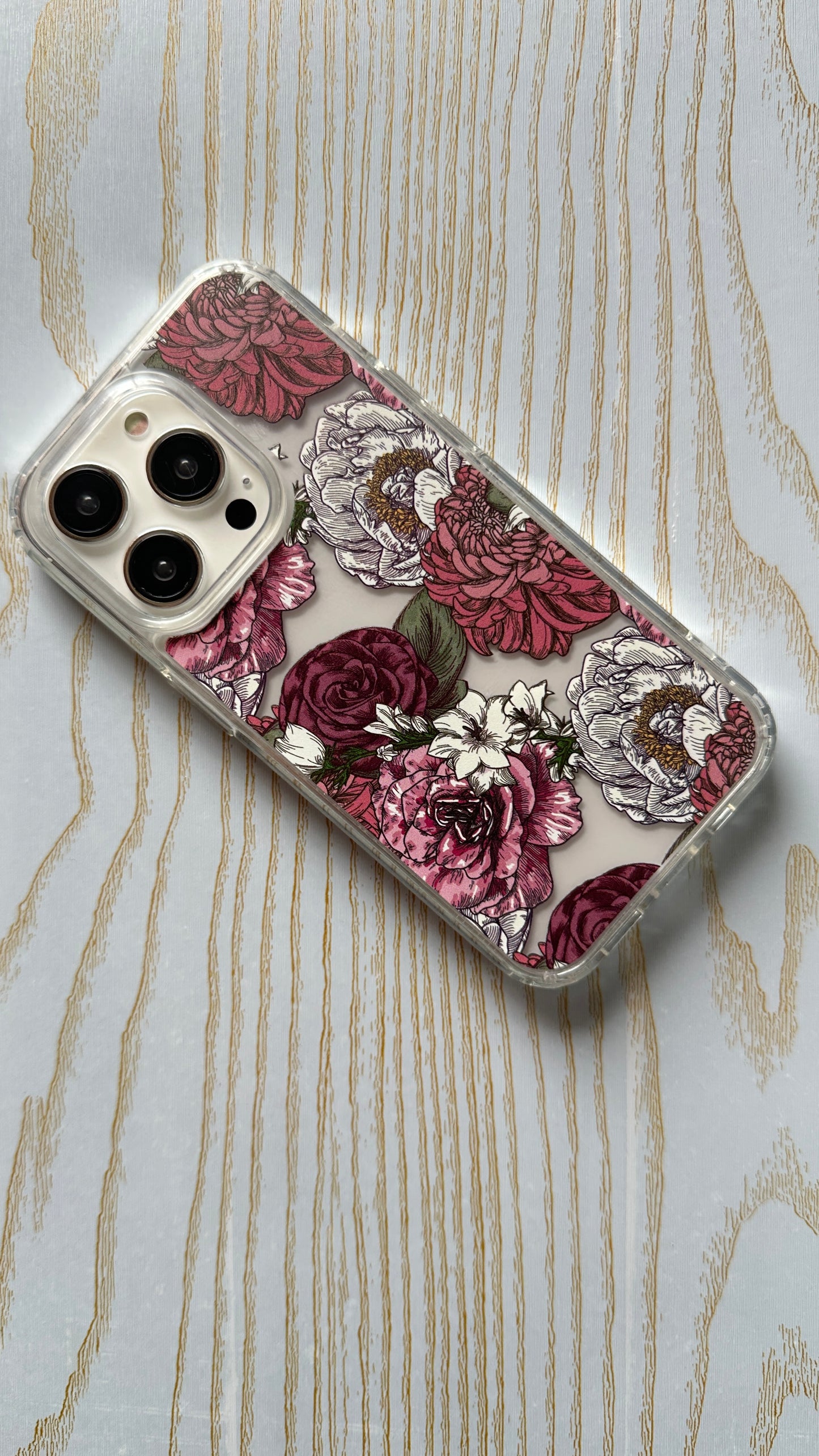 Vintage Bloom Clear iPhone Case