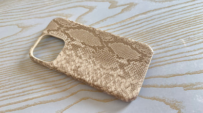 Serpentine Elegance Premium Leather iPhone Case