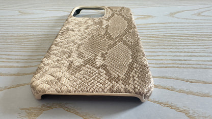 Serpentine Elegance Premium Leather iPhone Case