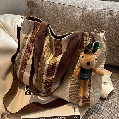 StripeStitch Everyday Tote Bag