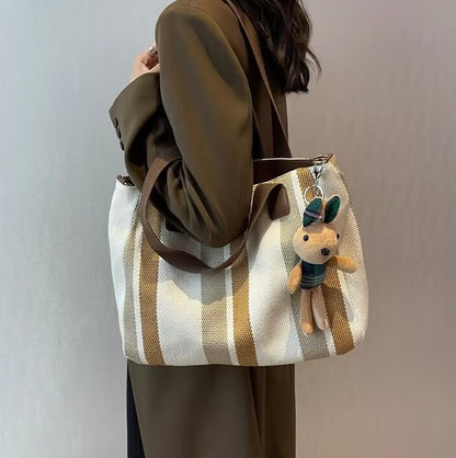 StripeStitch Everyday Tote Bag