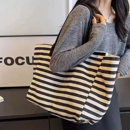 MonoWave Striped Tote Bag