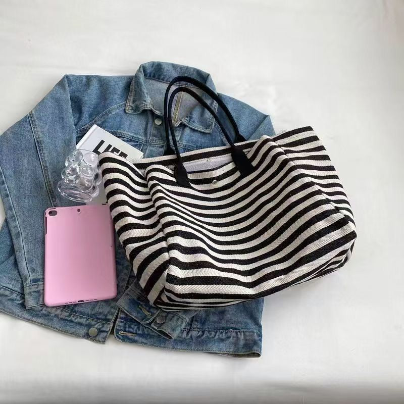 MonoWave Striped Tote Bag