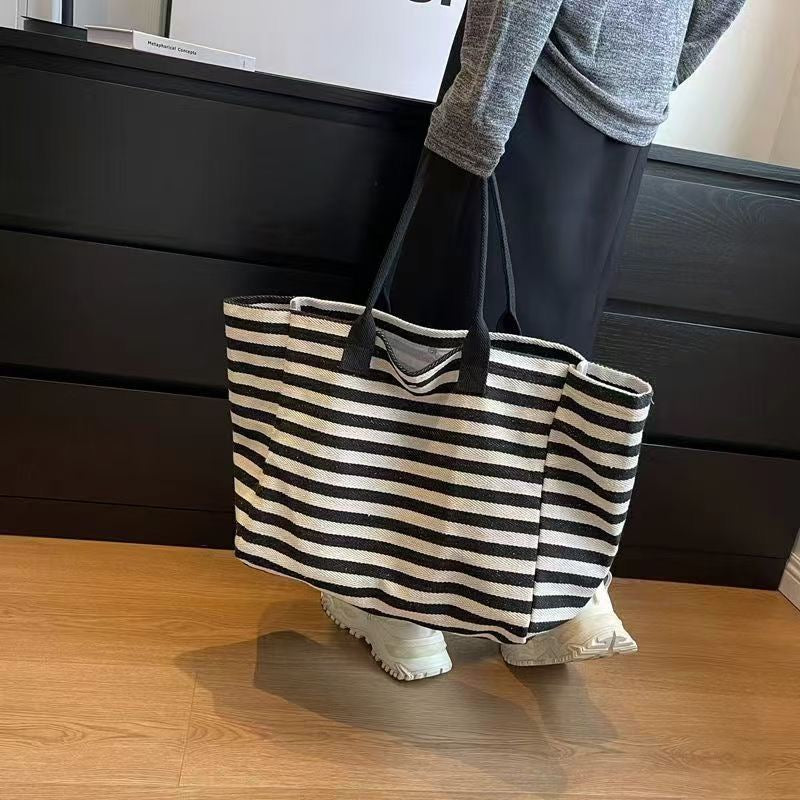 MonoWave Striped Tote Bag