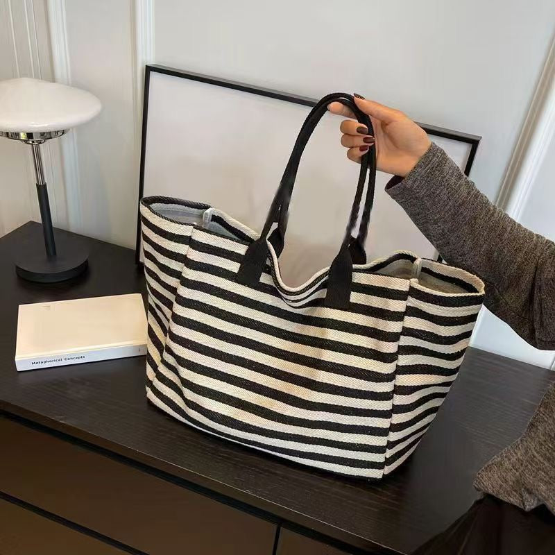 MonoWave Striped Tote Bag