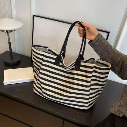 MonoWave Striped Tote Bag