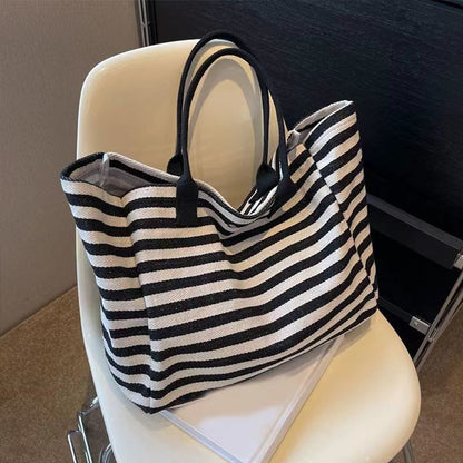 MonoWave Striped Tote Bag