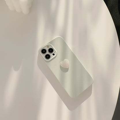 Pastel 3D Heart Camera Cut Out Silicon iPhone Case