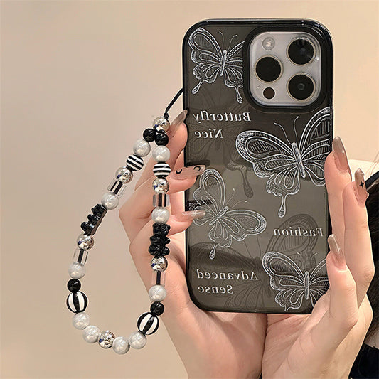 Aesthetic Butterfly Camera Cut iPhone Case with Charm