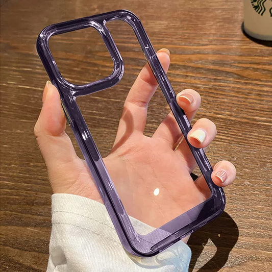 Sturdy Acrylic Electroplated Border Camera Bumper iPhone Case