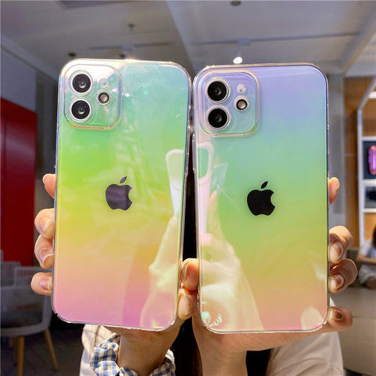 Holographic Rainbow Camera Cut out iPhone Case