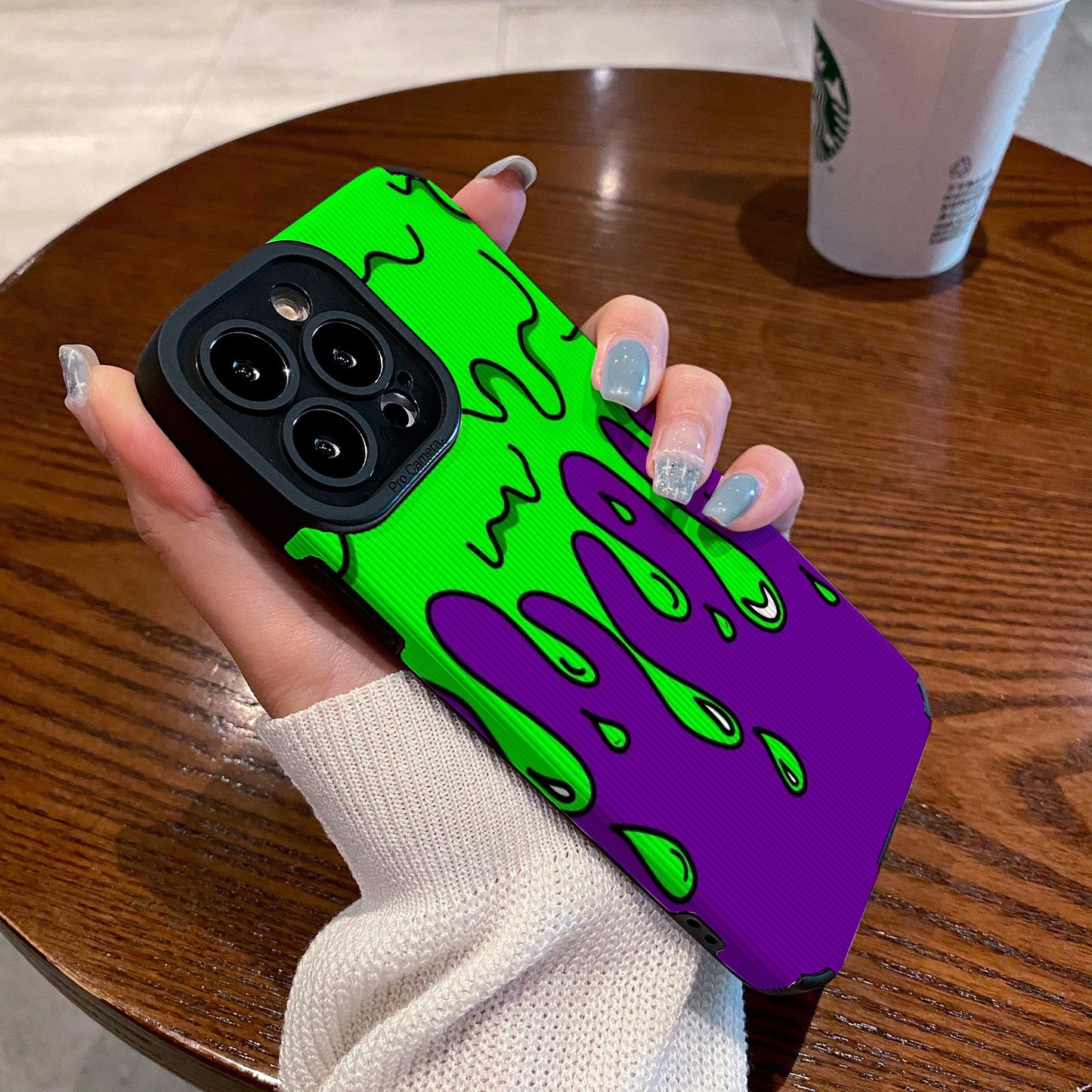 Drippy Comic Style Camera Cut Out iPhone Case