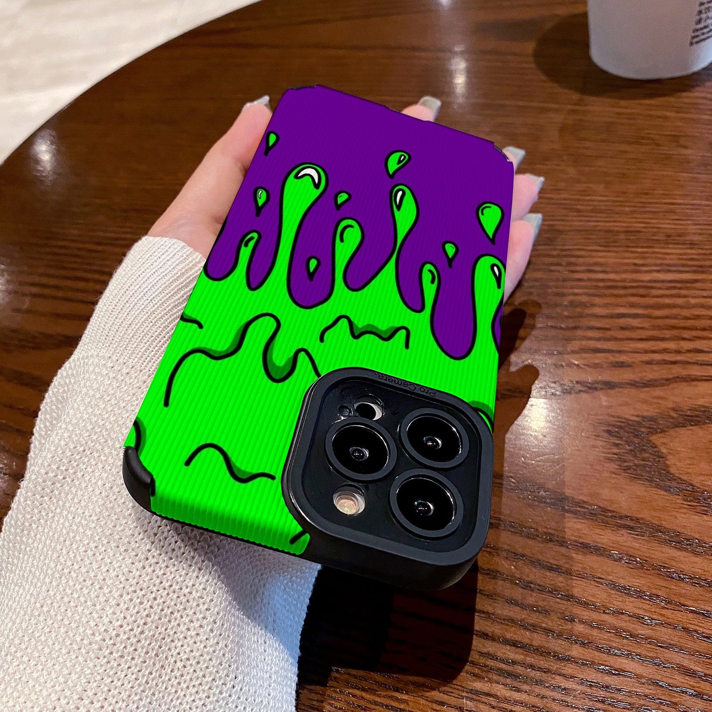 Drippy Comic Style Camera Cut Out iPhone Case