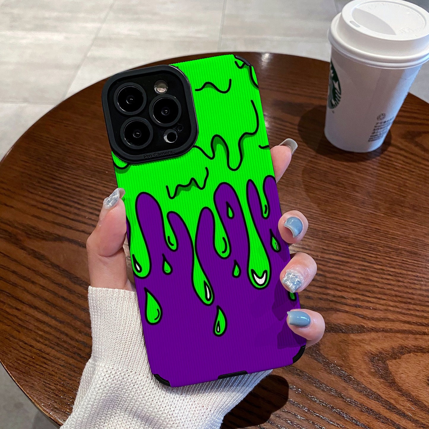 Drippy Comic Style Camera Cut Out iPhone Case