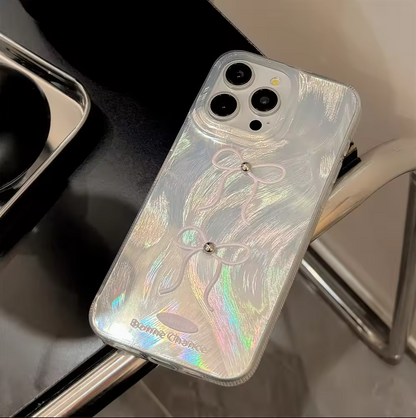 Serene Holographic bow style iPhone Case